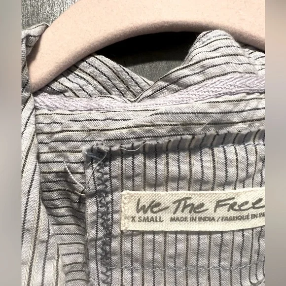 Free People Striped Button-Up Blouse - Picture 9 of 9